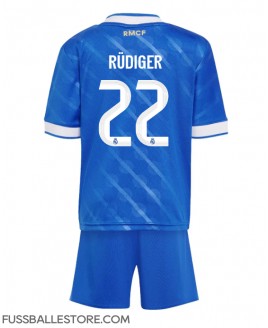 Günstige Real Madrid Antonio Rudiger #22 3rd trikot Kinder 2025-26 Kurzarm (+ Kurze Hosen)